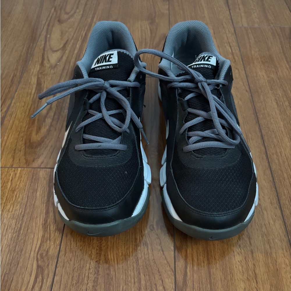 Nike Black and Gray Athletic Shoes with Mesh Upper